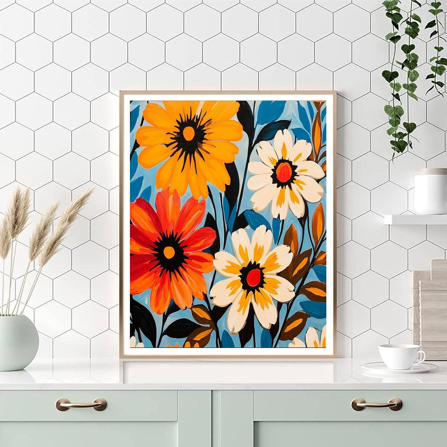 Andy Warhol Inspired Warhol's Botanical Pop  Numbered Painting Kits