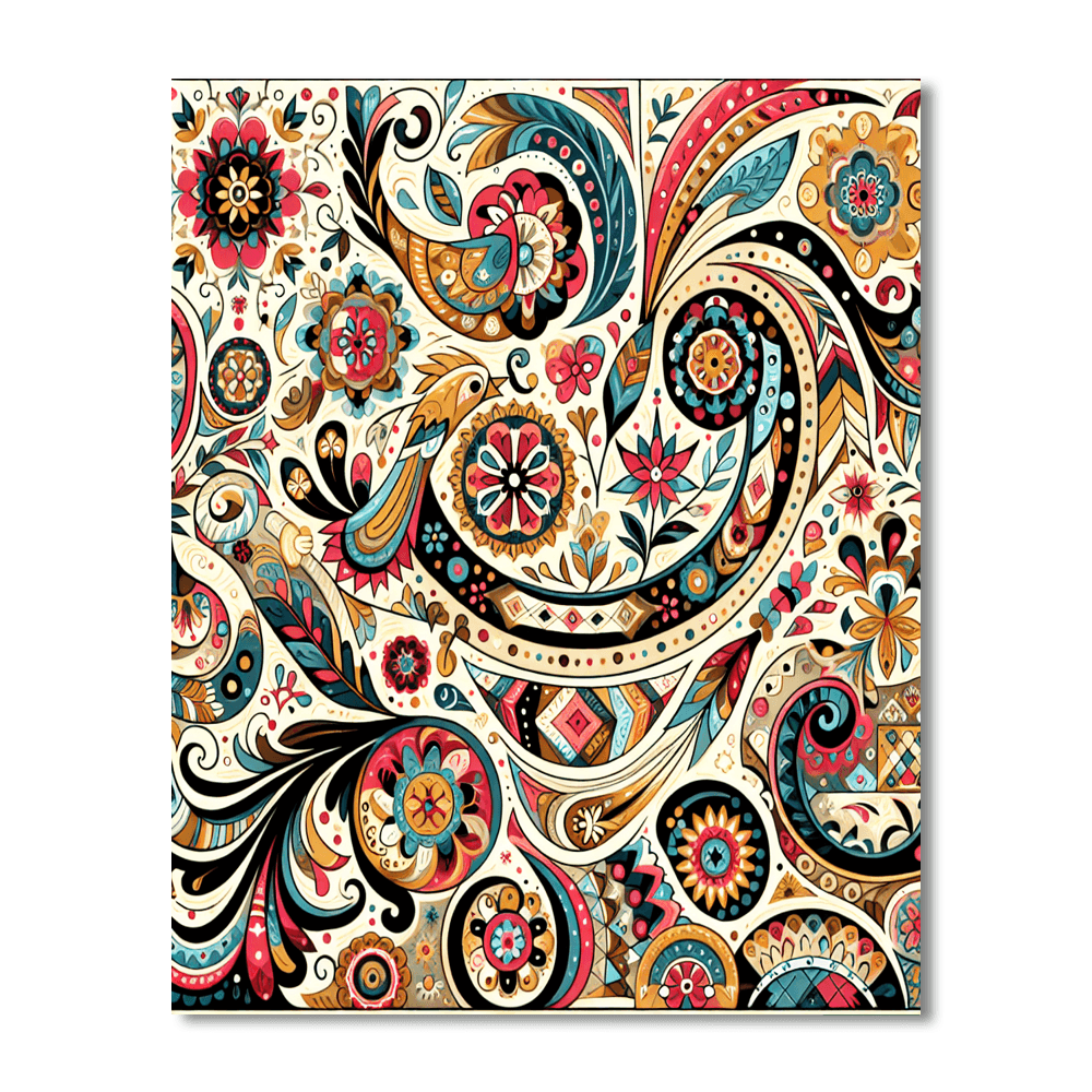 Folk Art Charm DIY Paint By Numbers