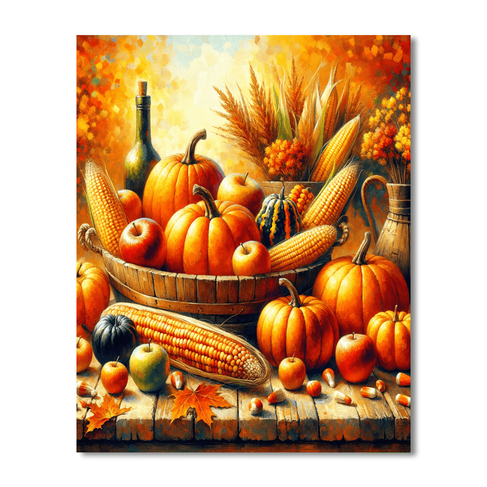 Colorful Autumn Harvest Numbered Painting Kits