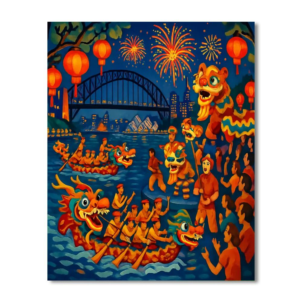 Lunar New Year Festival - Australia Paint By Number