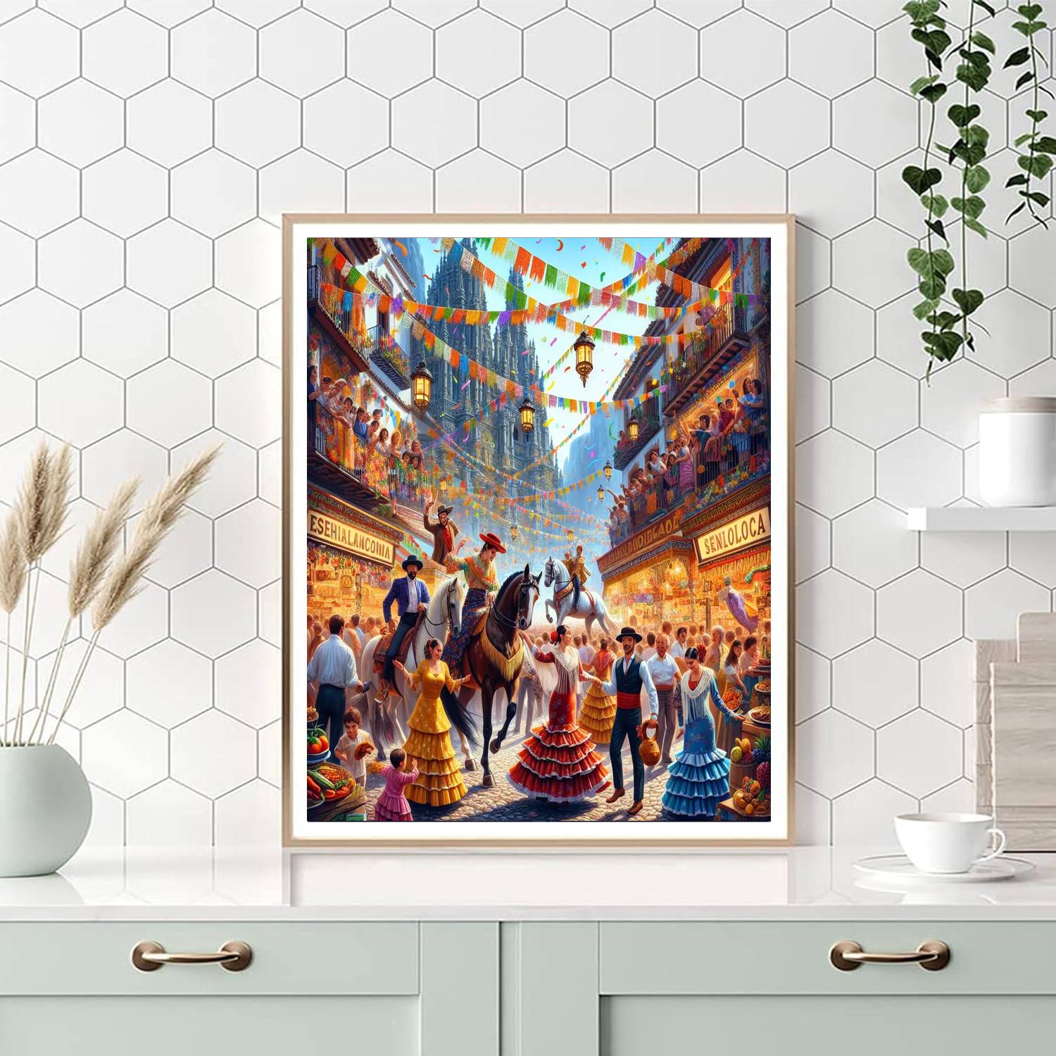 Ronda Feria - Spain Number Painting