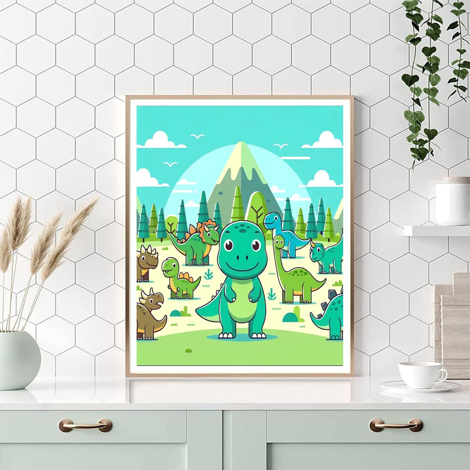 Delightful Dino Park Numbered Painting Kits