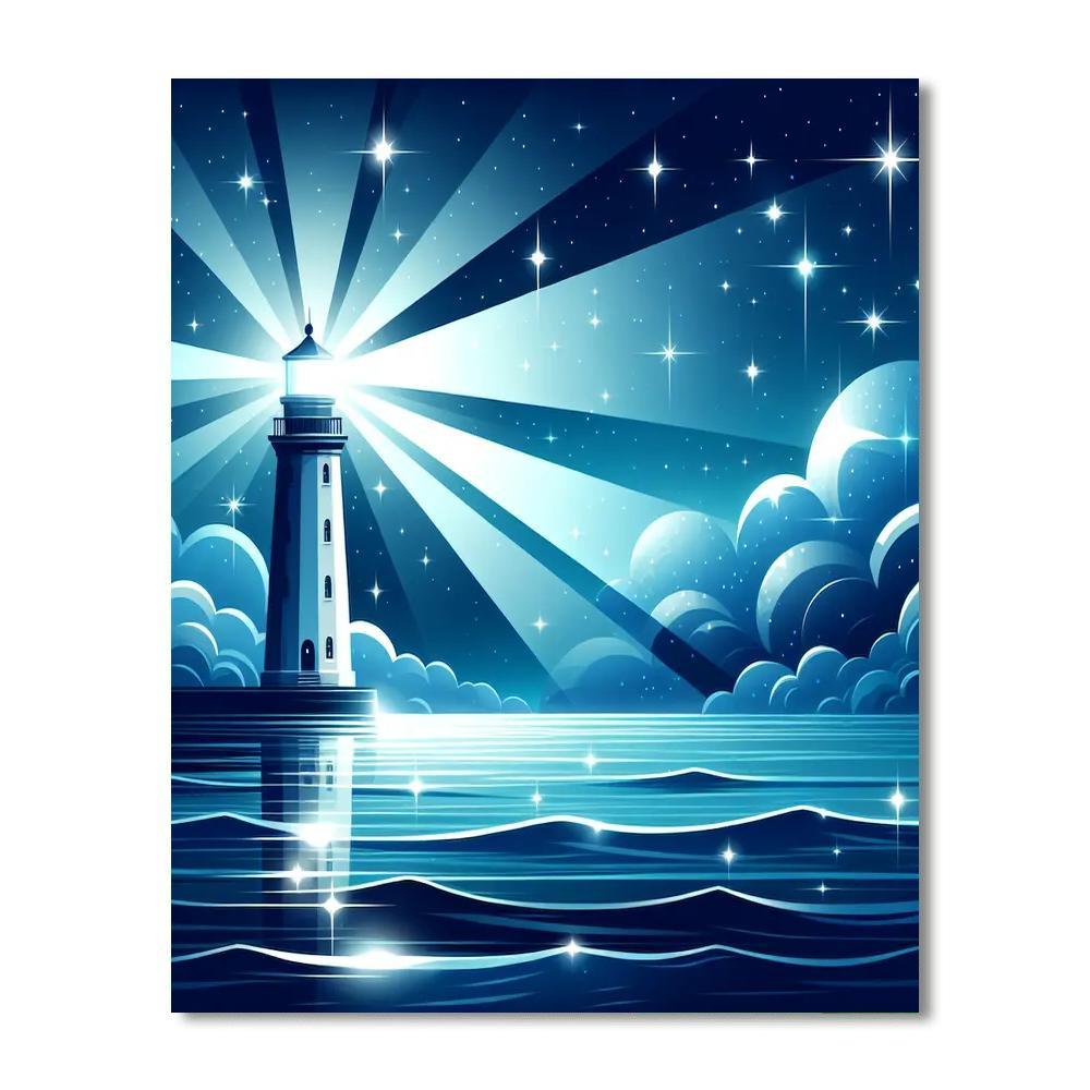 Mystical Lighthouse Glow Paint By Numbers Kits