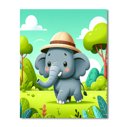 Exploring Elephant Safari Paint By Numbers Kits