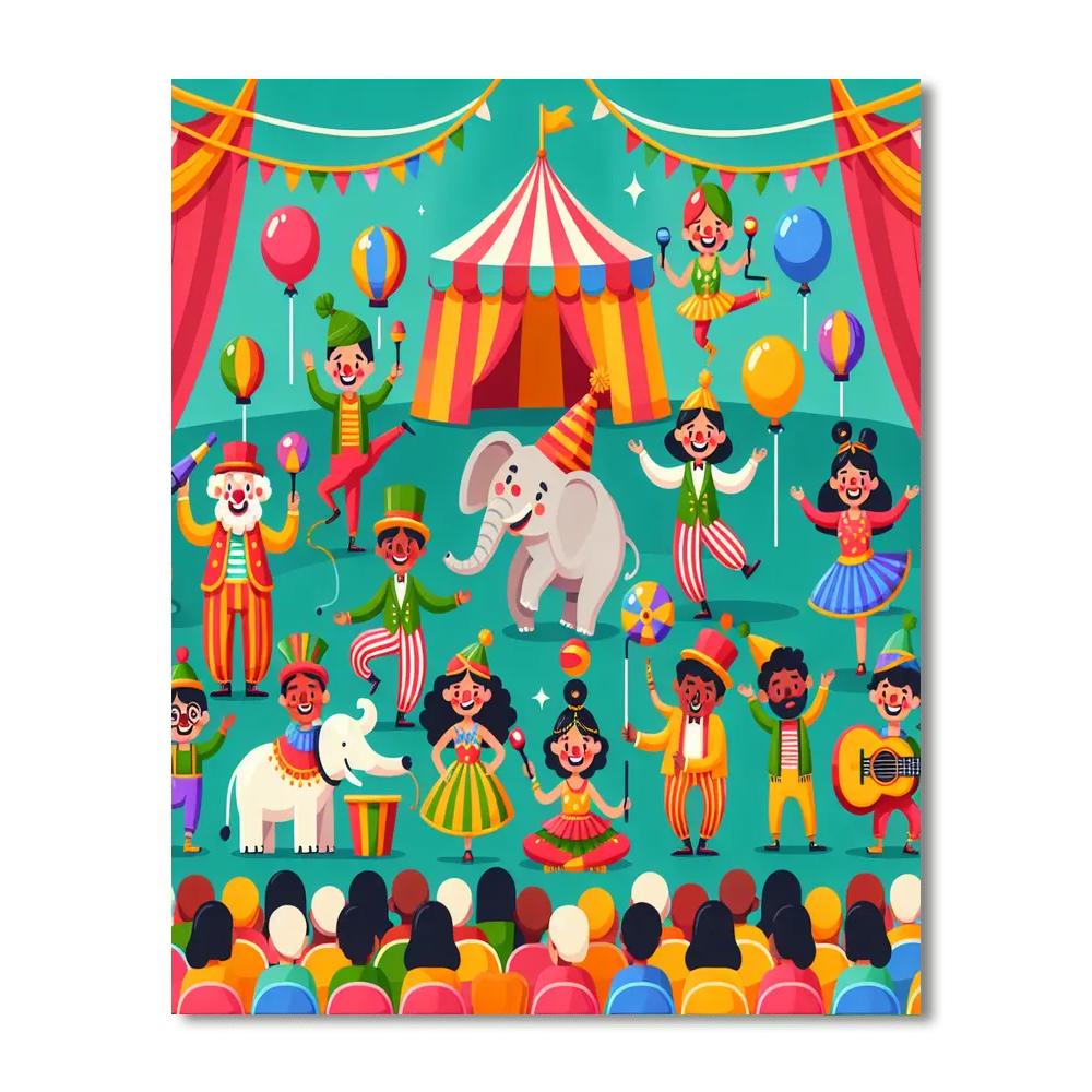 Exciting Circus Extravaganza Painting Number Kit
