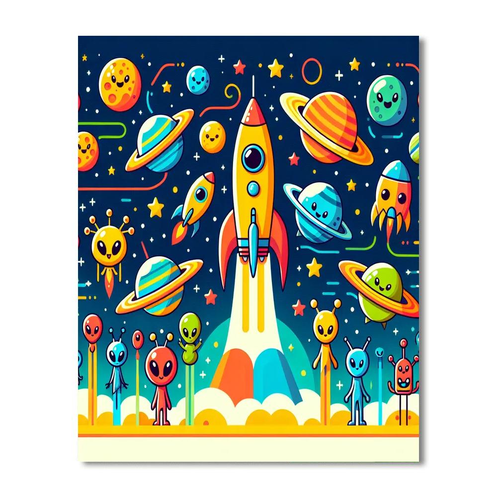 Fantastic Space Expedition Numbered Painting Kits