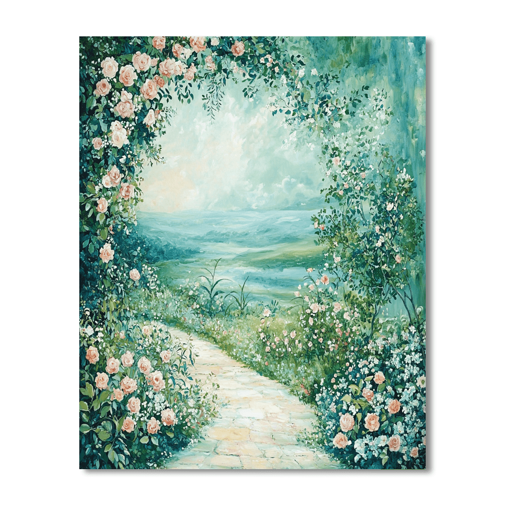 Dante Gabriel Rossetti Inspired Ethereal Garden Of Serenity  Paint By Number