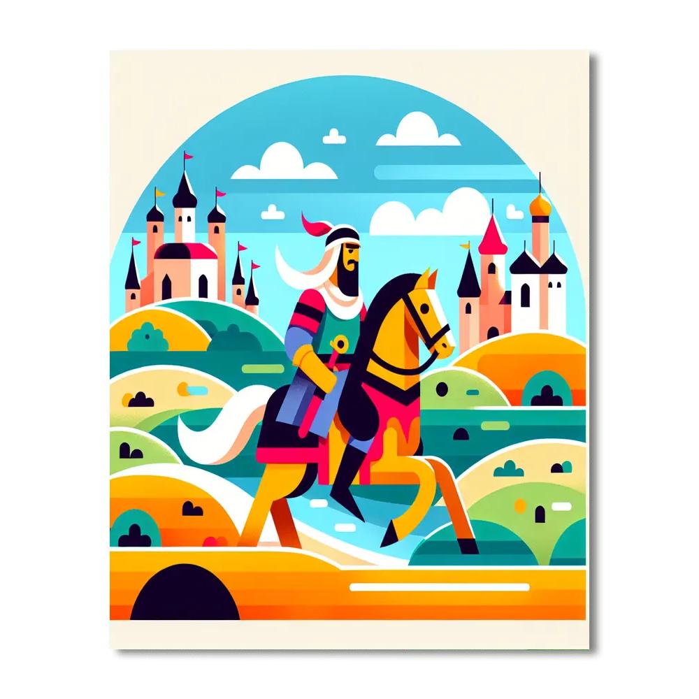 Fearless Knight Quest Painting Number Kit
