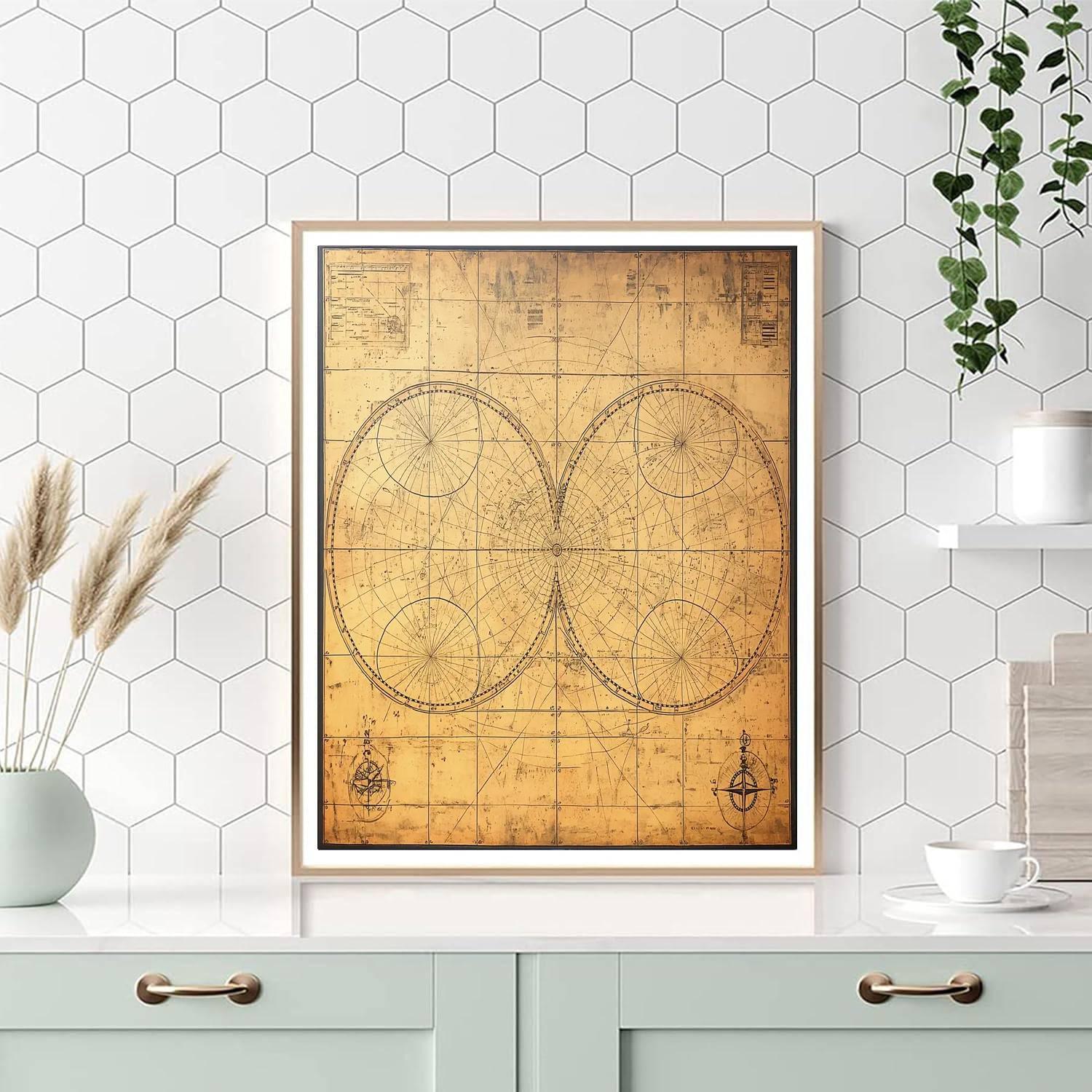 Leonardo Da Vinci Inspired Historic Globe Trotter  Paint By Numbers