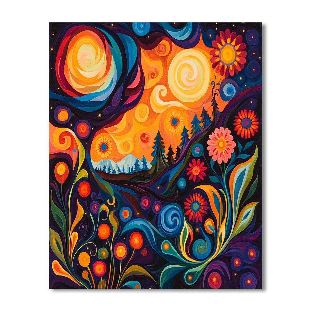 Alphonse Mucha Inspired Celestial Symphony Of Seasons  Paint By Numbers Kits