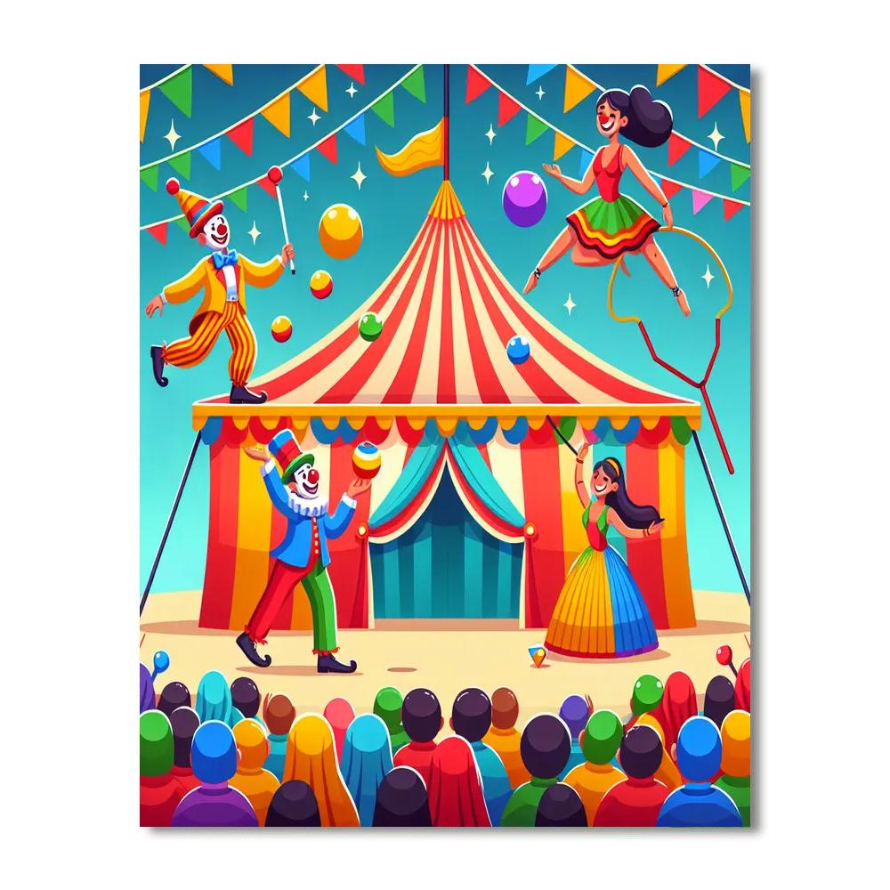 Circus Fun Festival Painting Number Kit