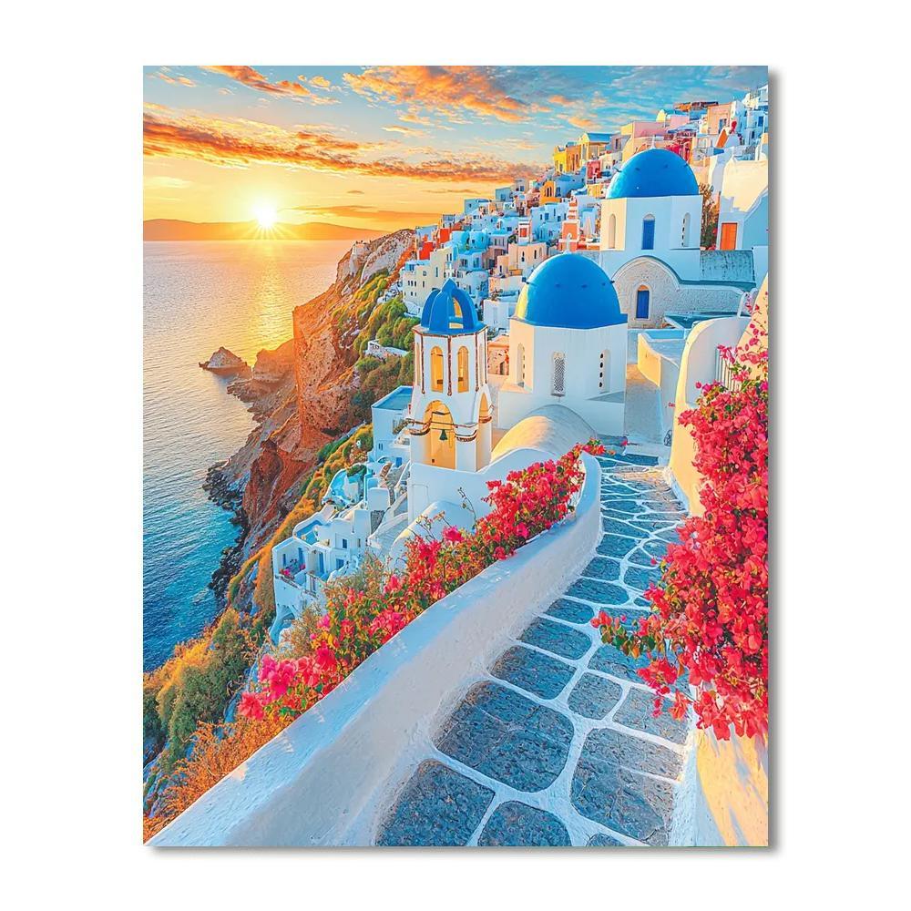 Santorini Island - Greece Numbered Painting Kits