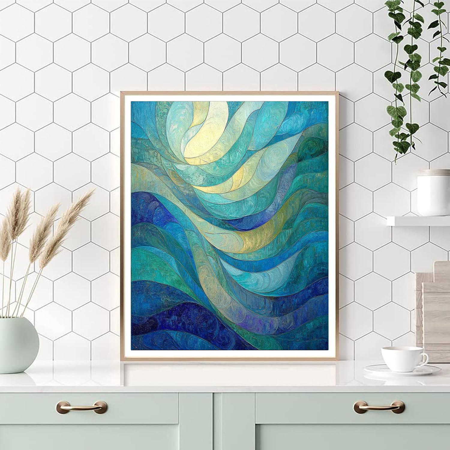 Gustav Klimt Inspired Ocean Of Thoughts  Paint By Numbers Art