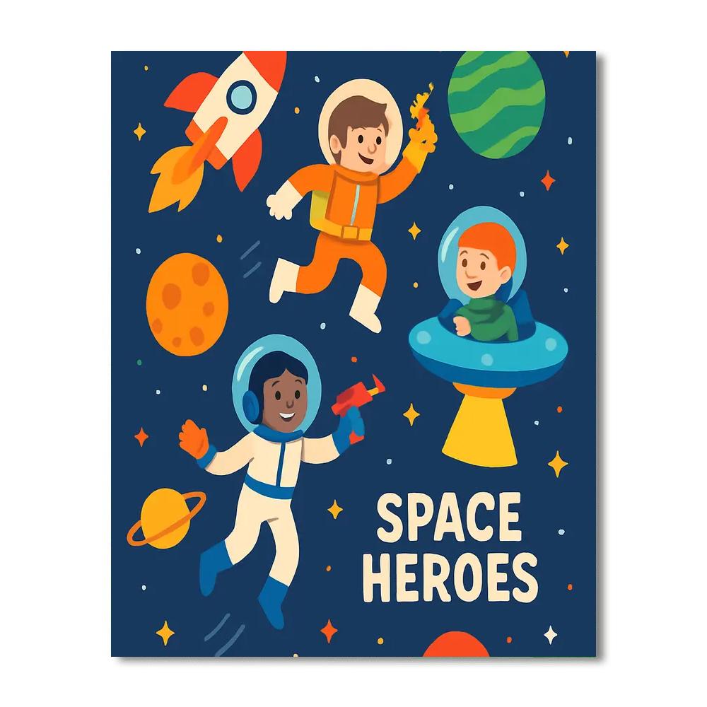 Space Heroes Mission Paint By Number