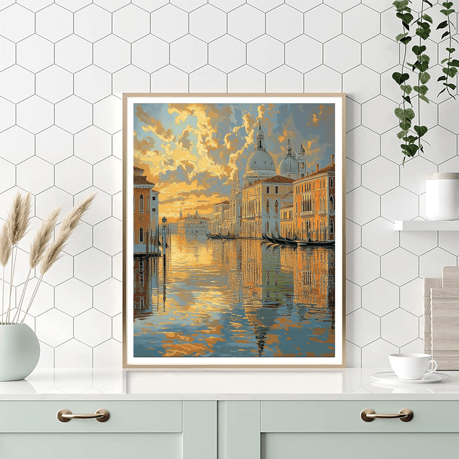 Canaletto Inspired Historic Cityscape Reflections  Paint By Numbers Kits
