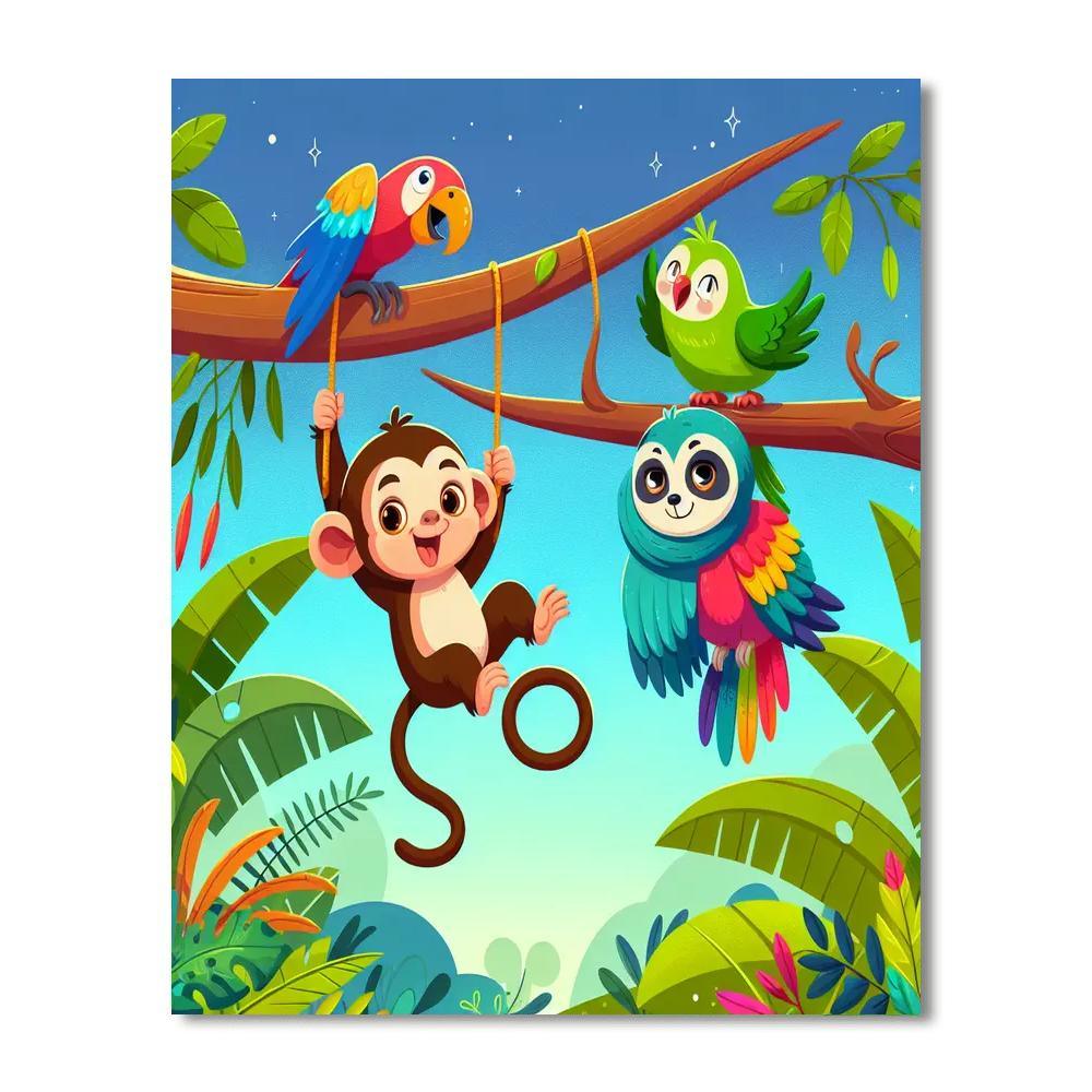 Jungle Joy Expedition Painting By Numbers Kit