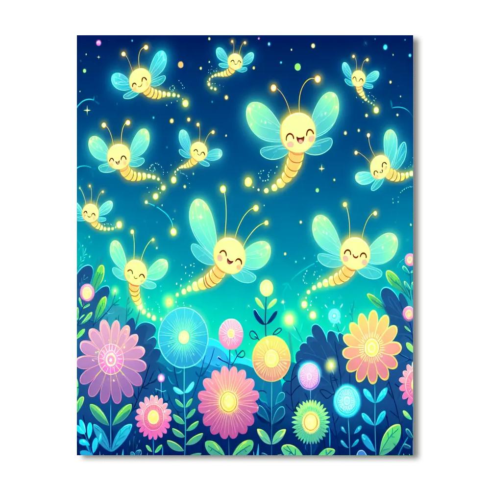 Bright Firefly Festival Numbered Painting Kits
