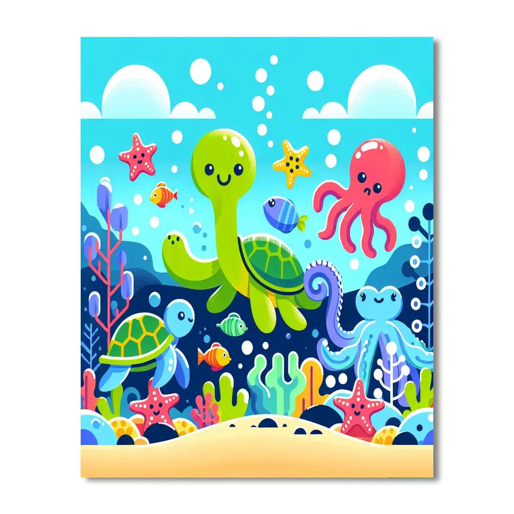 Underwater Explorer's Haven Paint By Numbers