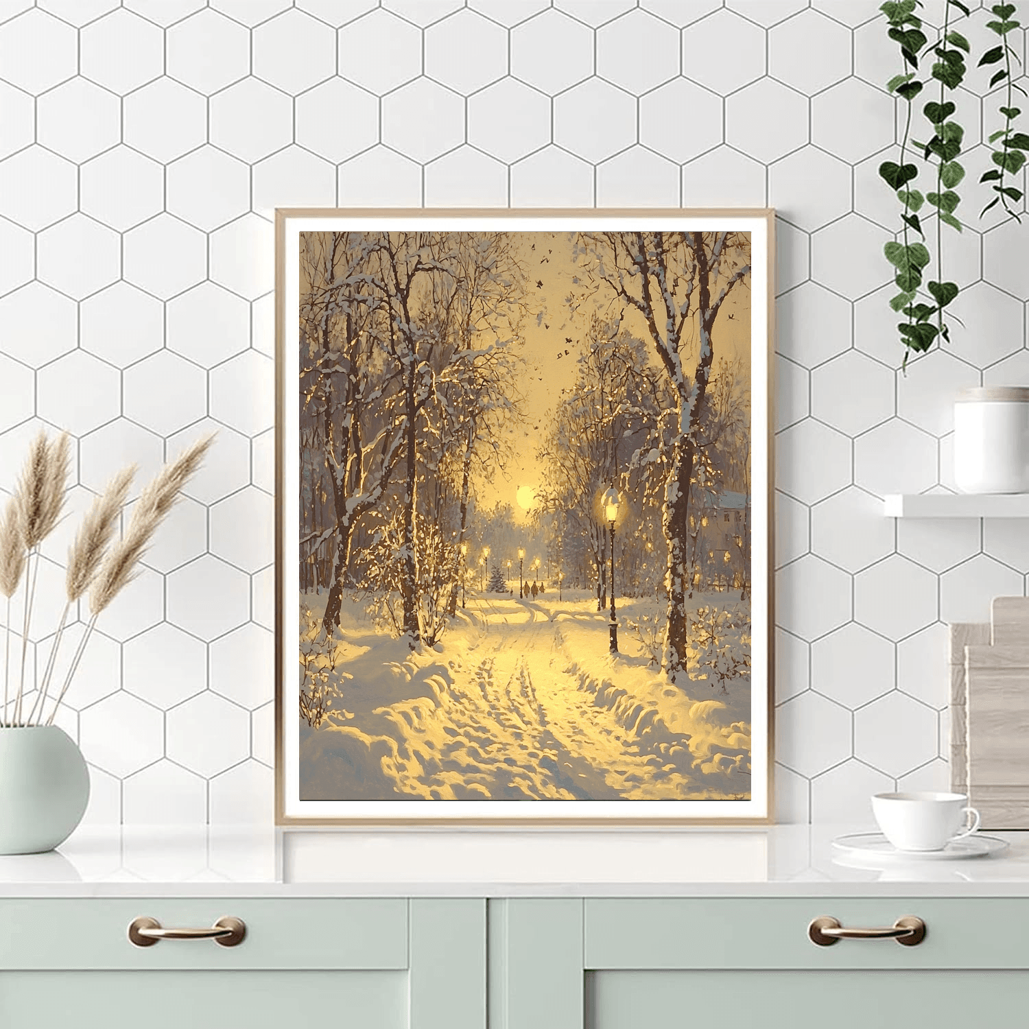 Ivan Aivazovsky Inspired Winter's Glow  Paint By Numbers Kits