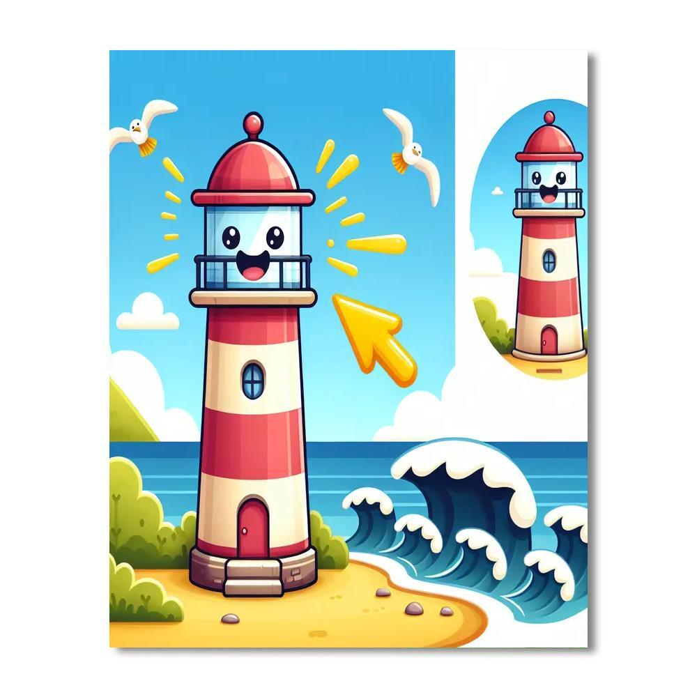 Lively Lighthouse Numbered Painting Kits