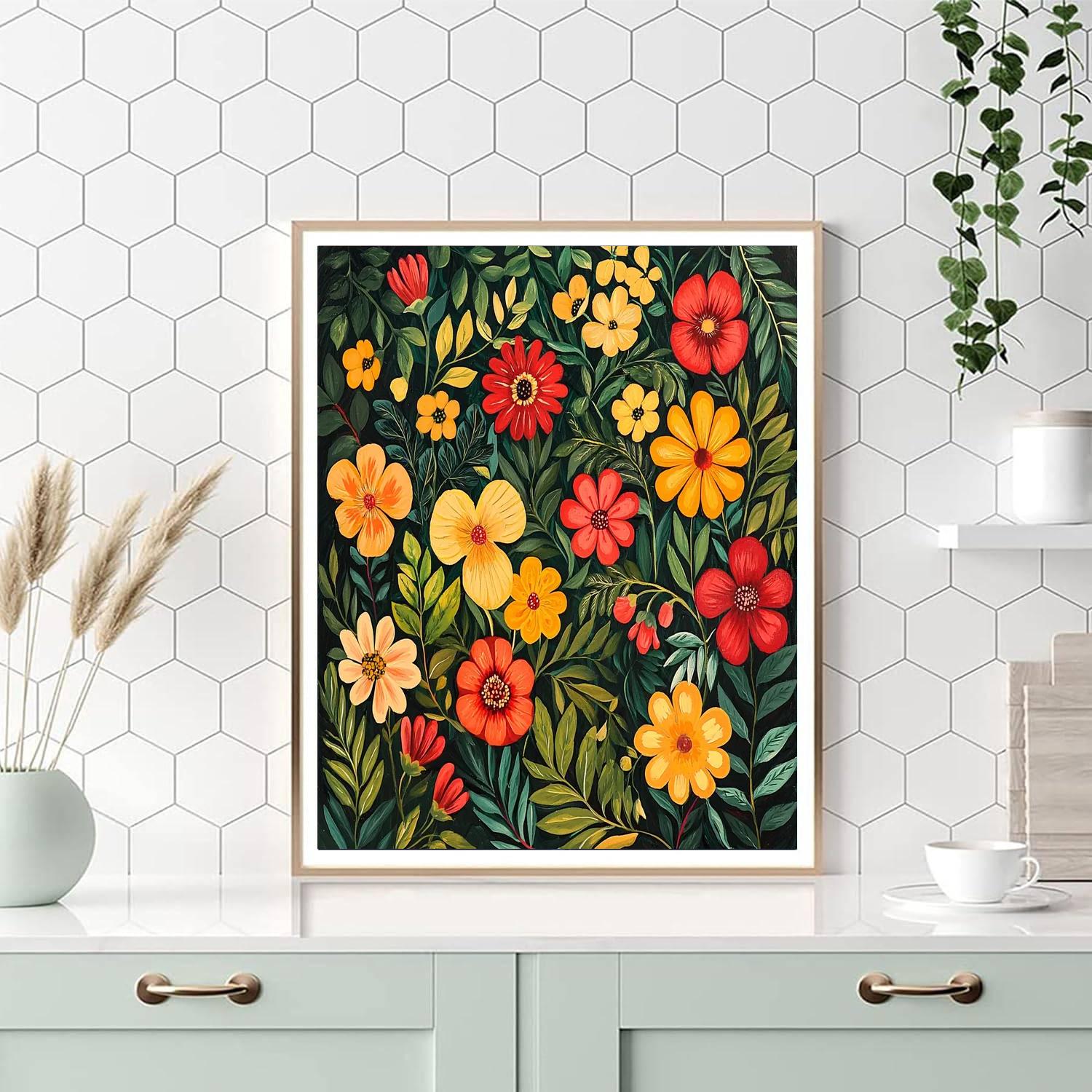 Frida Kahlo Inspired The Garden Of Colors  Painting Number Kit