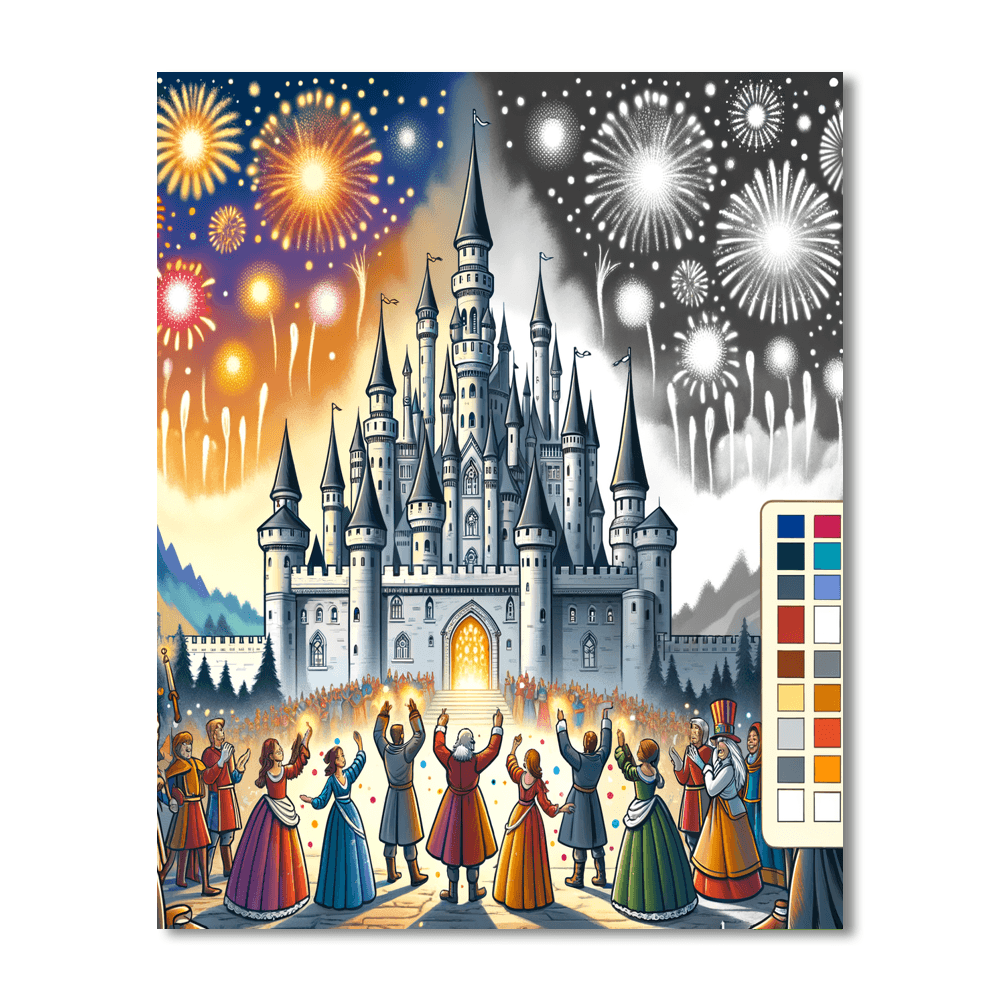 Fantasy Castle Celebration DIY Paint By Numbers