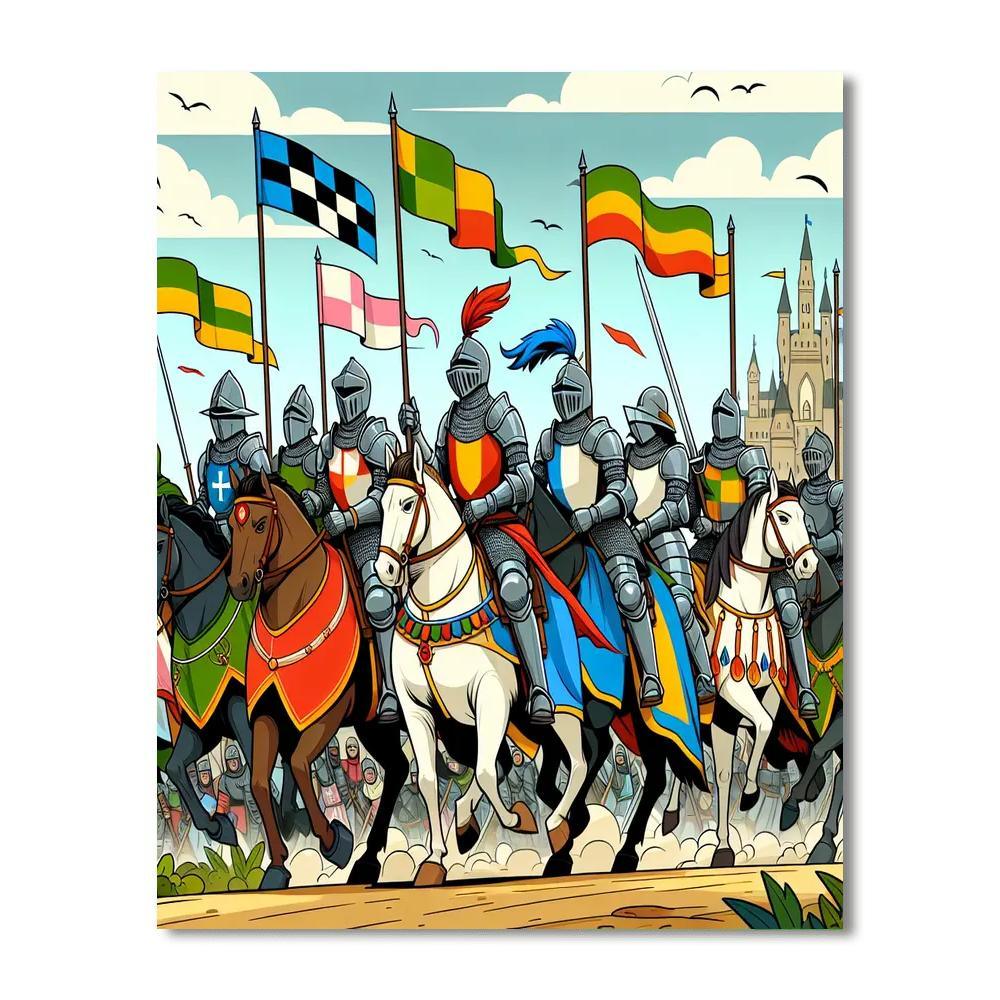 Brave Knights Of Valor Number Painting