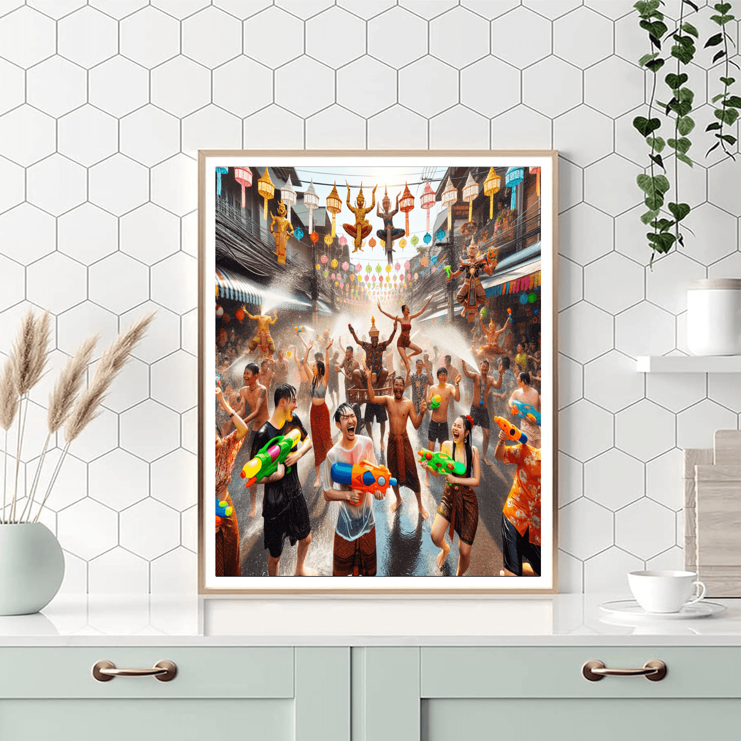 Songkran Water Festival Paint By Numbers Kits