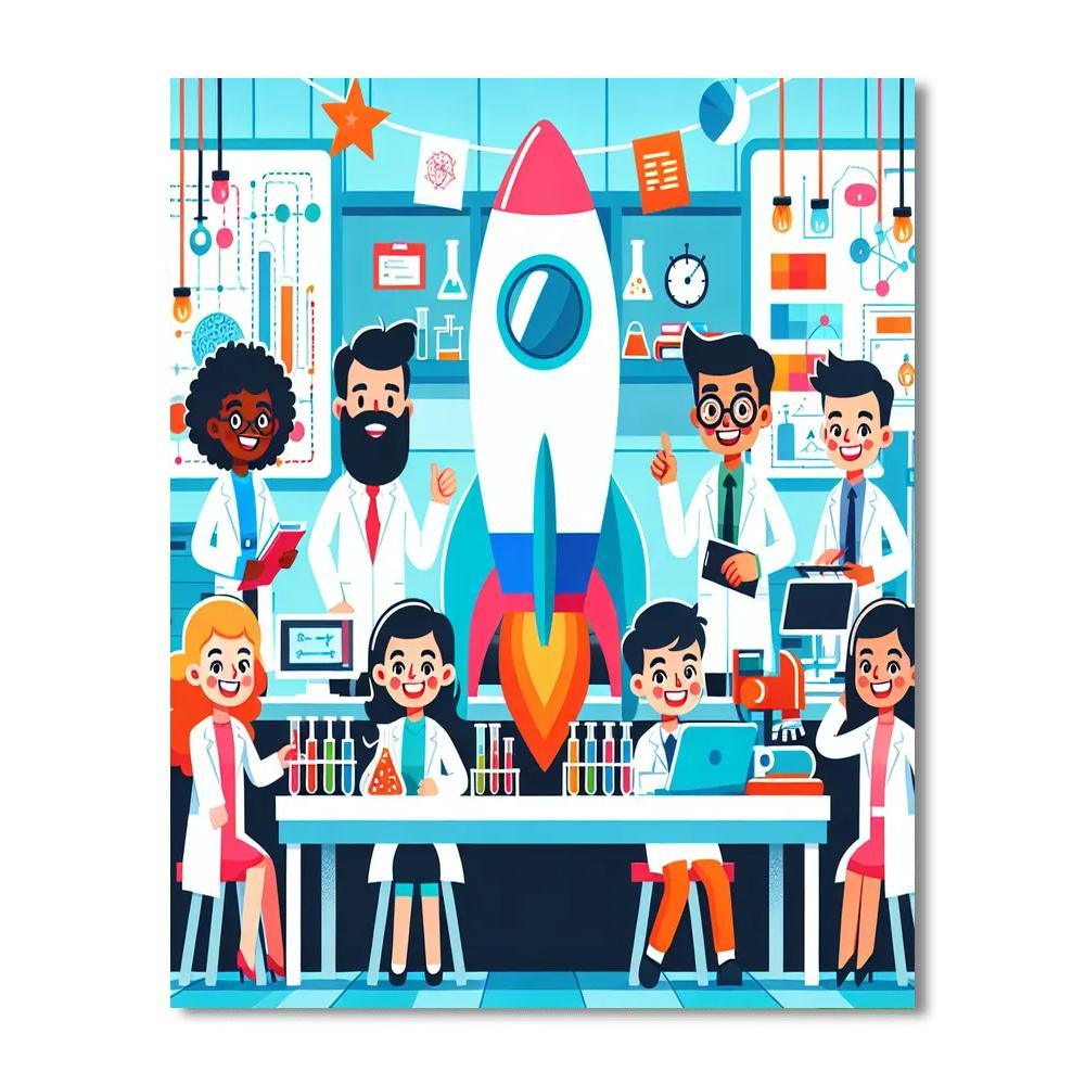 Rocket Science Lab Number Painting