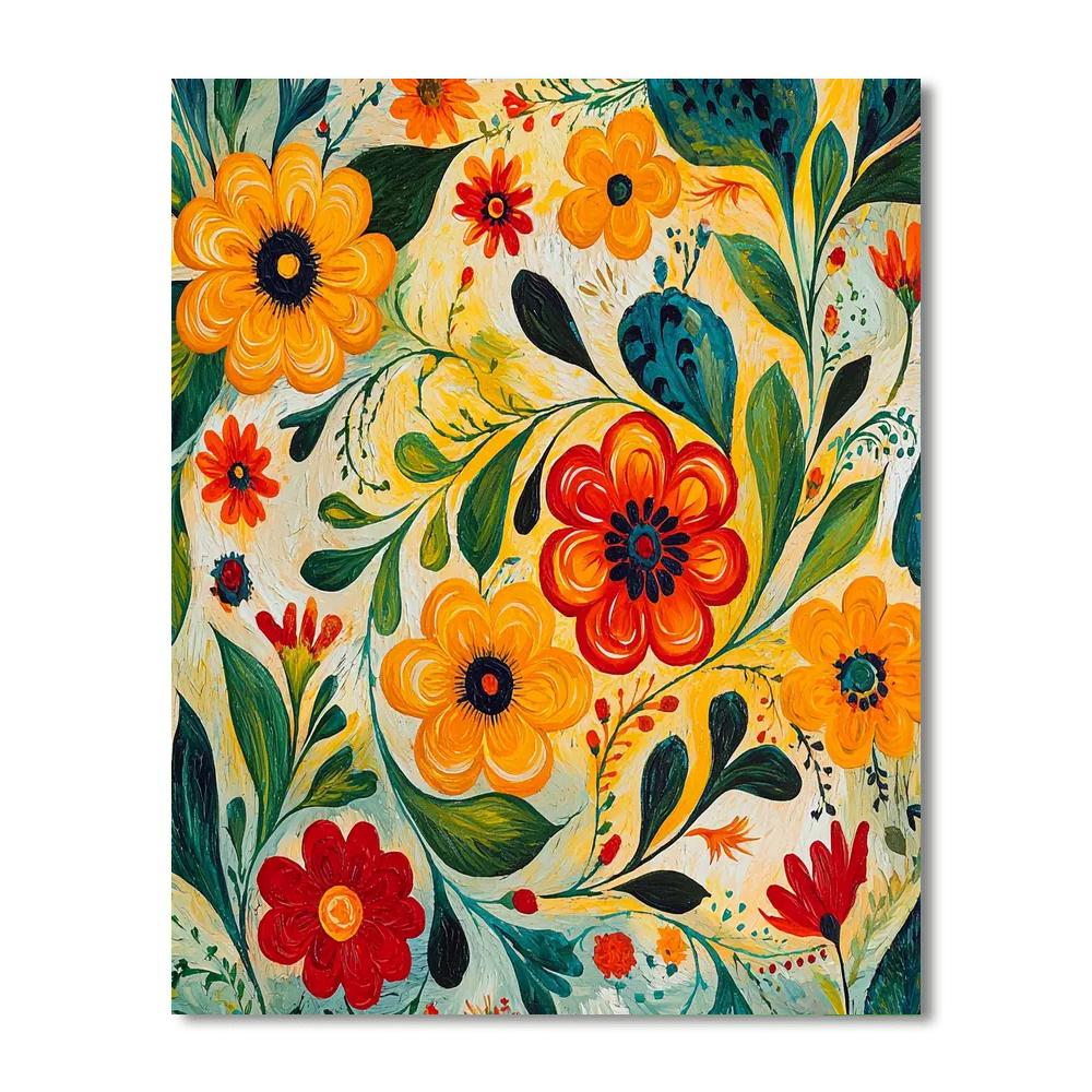 Frida Kahlo Inspired Whispers Of Tradition  Numbered Painting Kits