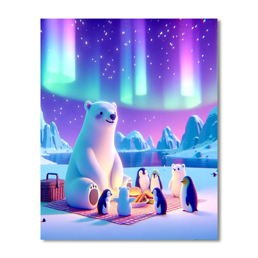 Aurora's Polar Picnic Paint By Numbers