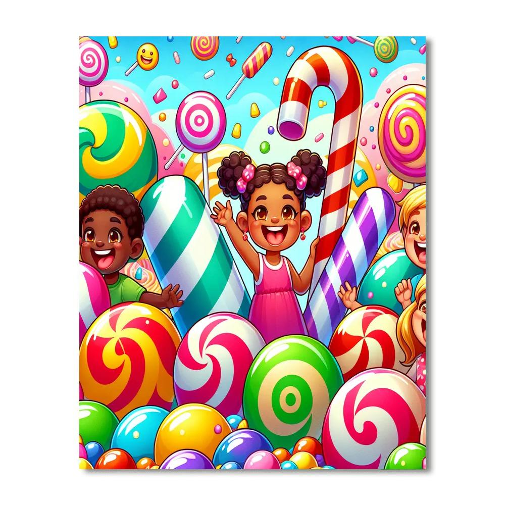 Charming Candyland Adventure Numbered Painting Kits