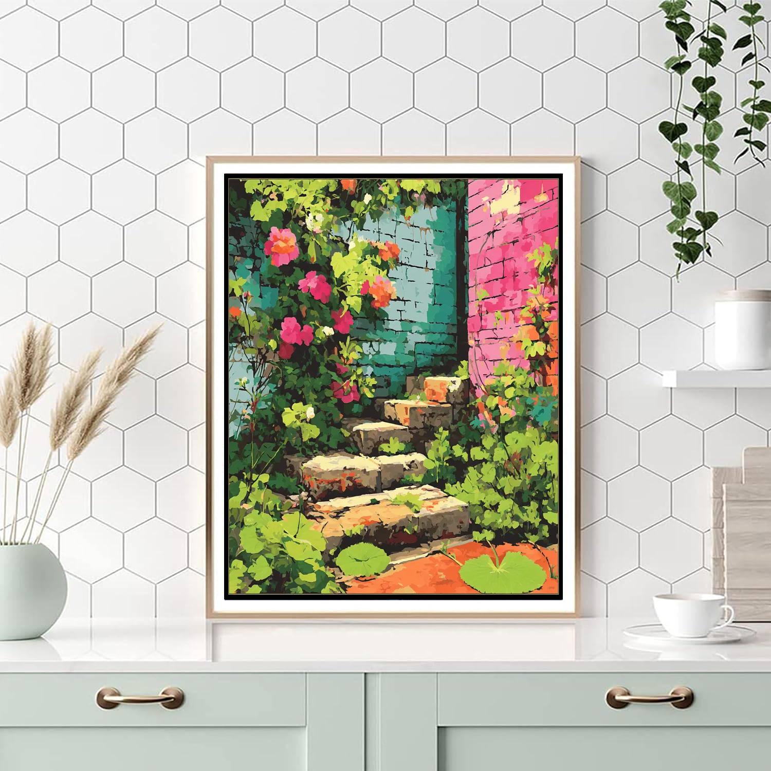 Kahlo Inspired Kahlo's Urban Garden  Paint By Number