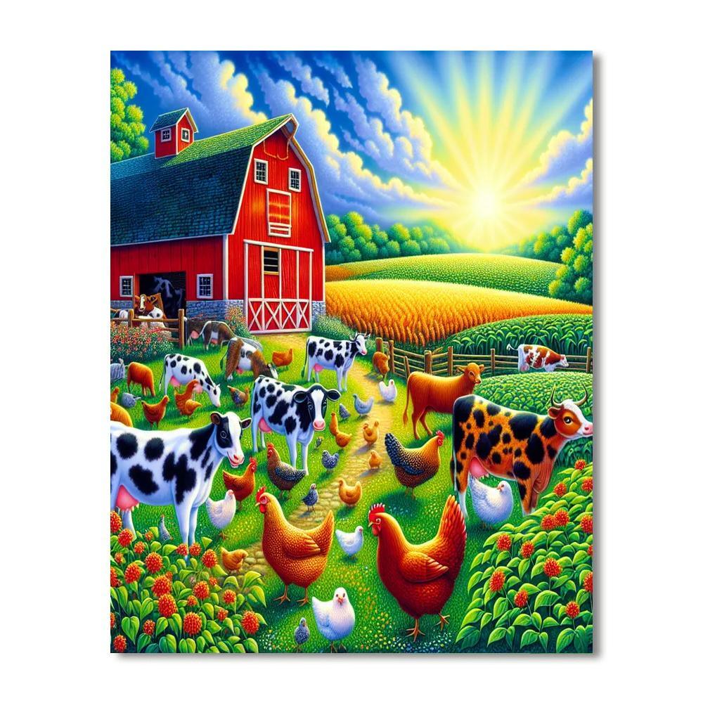 Summer Farm Days Painting By Numbers Kit