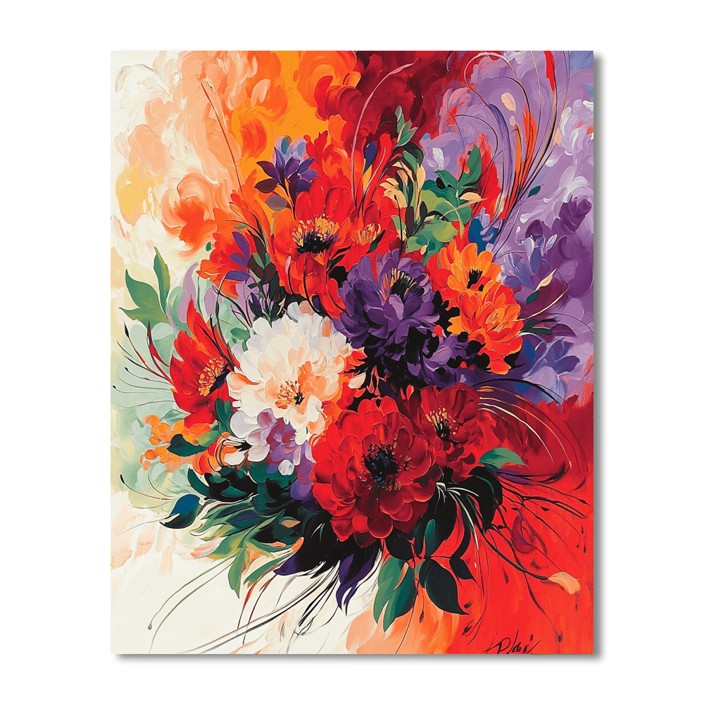 Dali Inspired Surreal Floral Fantasy  Painting By Numbers Kit