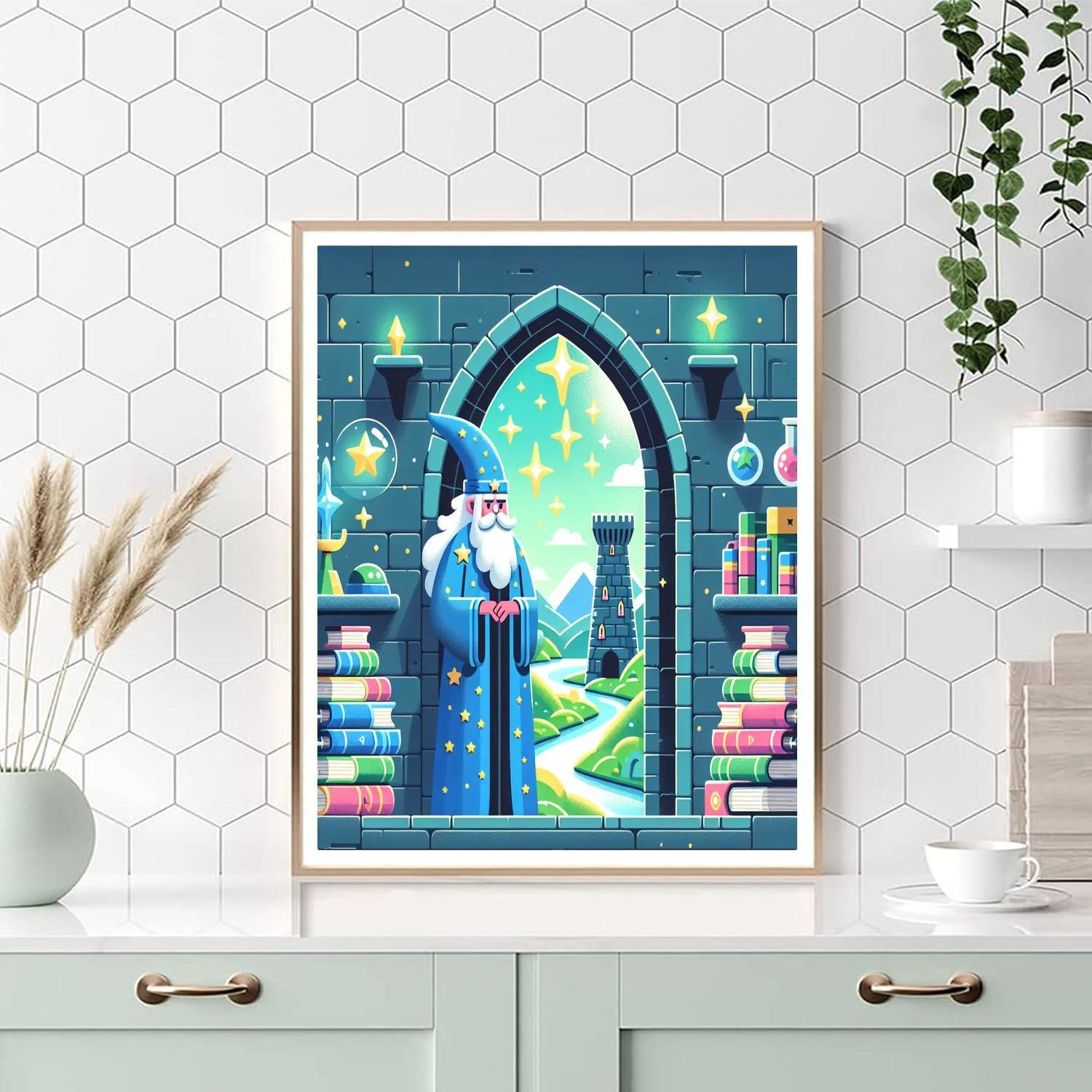 Magical Wizard's Tower Painting By Numbers Kit