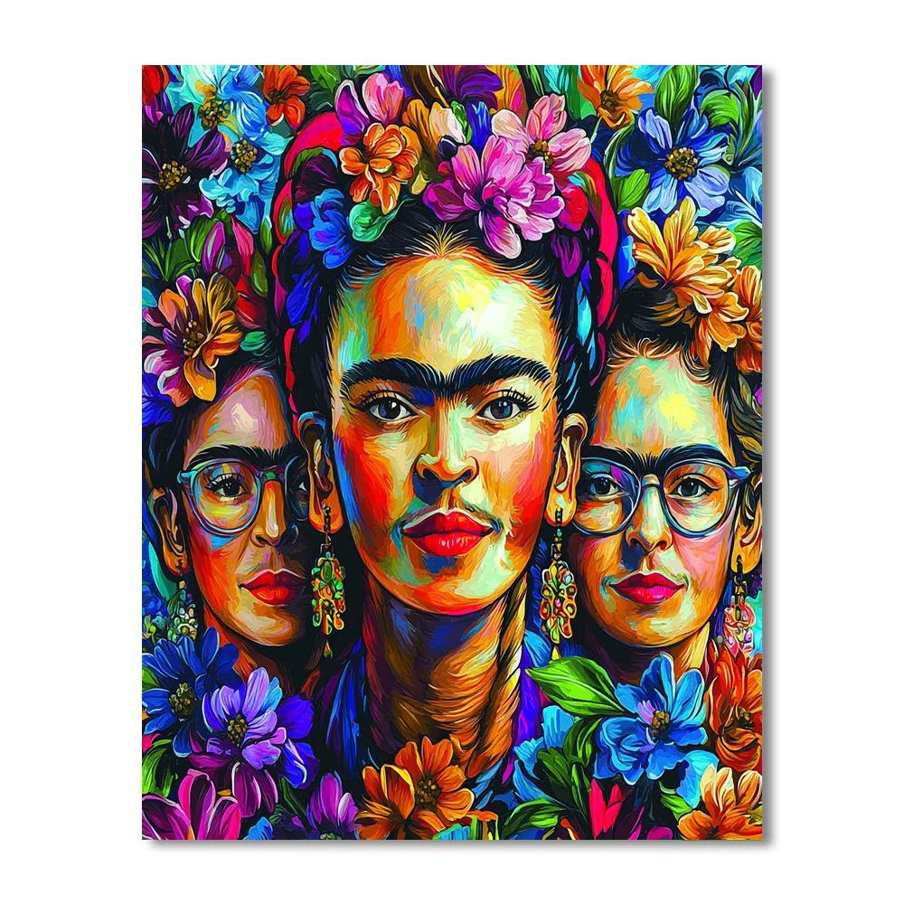 Frida Kahlo Inspired Frida's Fiesta Of Friends  Paint By Numbers Kits