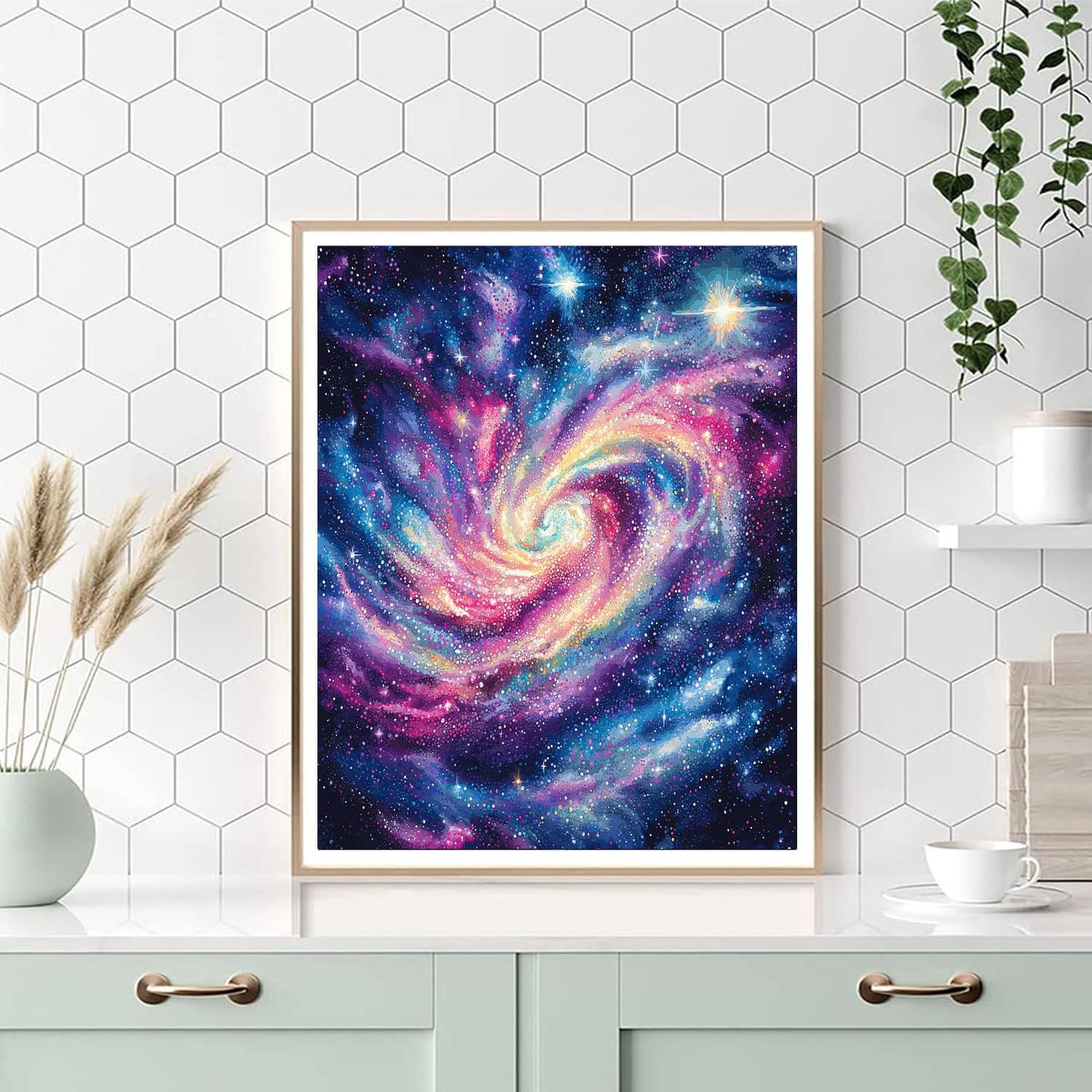 Georges Seurat Inspired Luminous Galaxy  Numbered Painting Kits