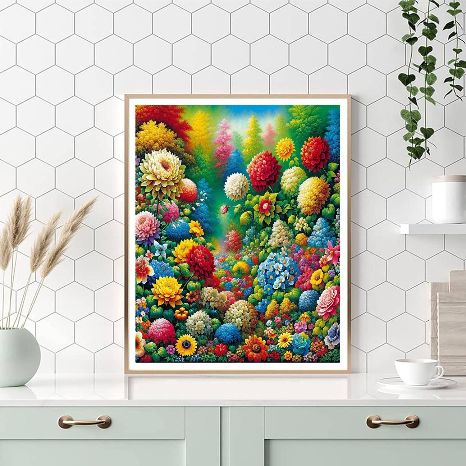 Colorful Garden Festival Numbered Painting Kits