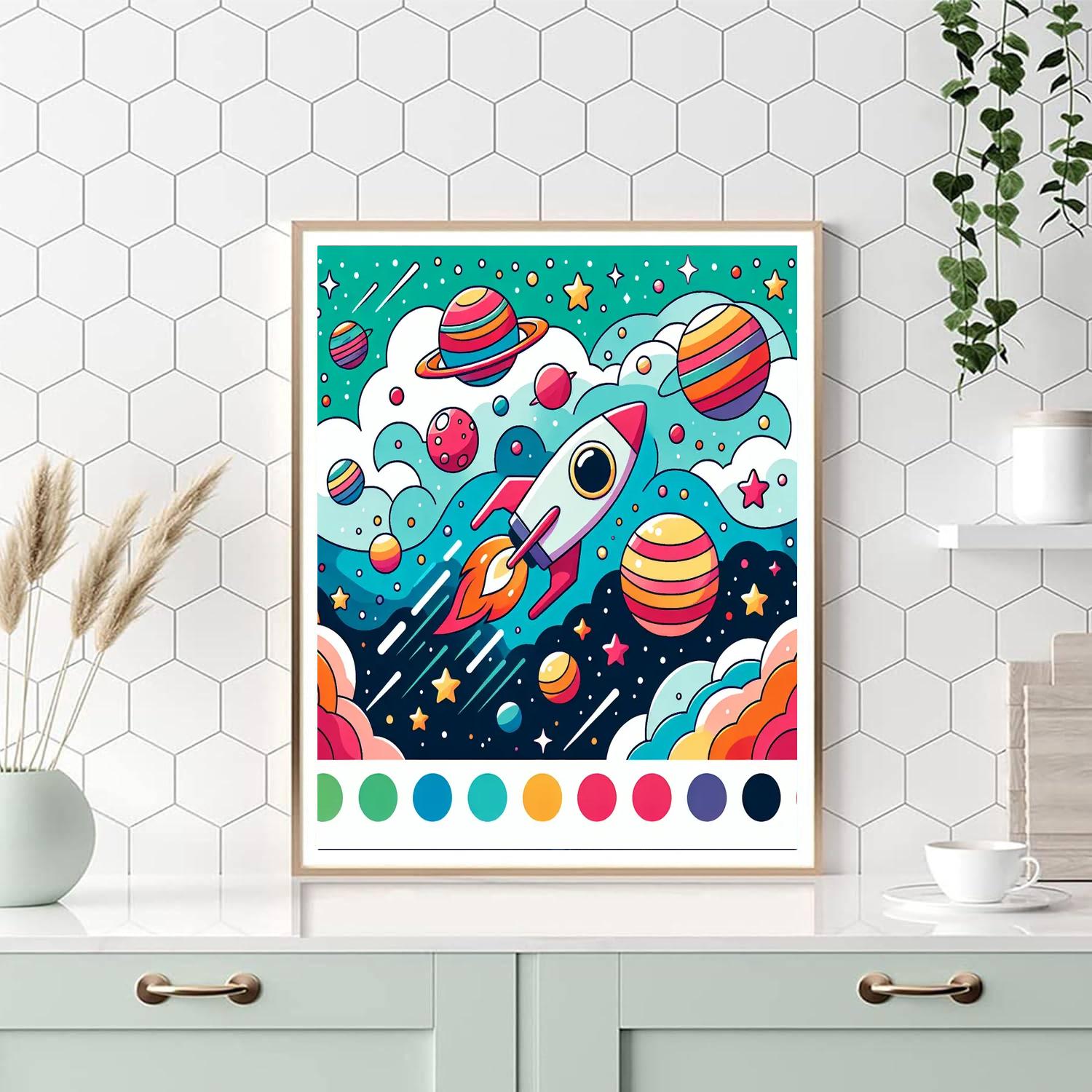 Starry Galaxy Adventure Paint By Numbers