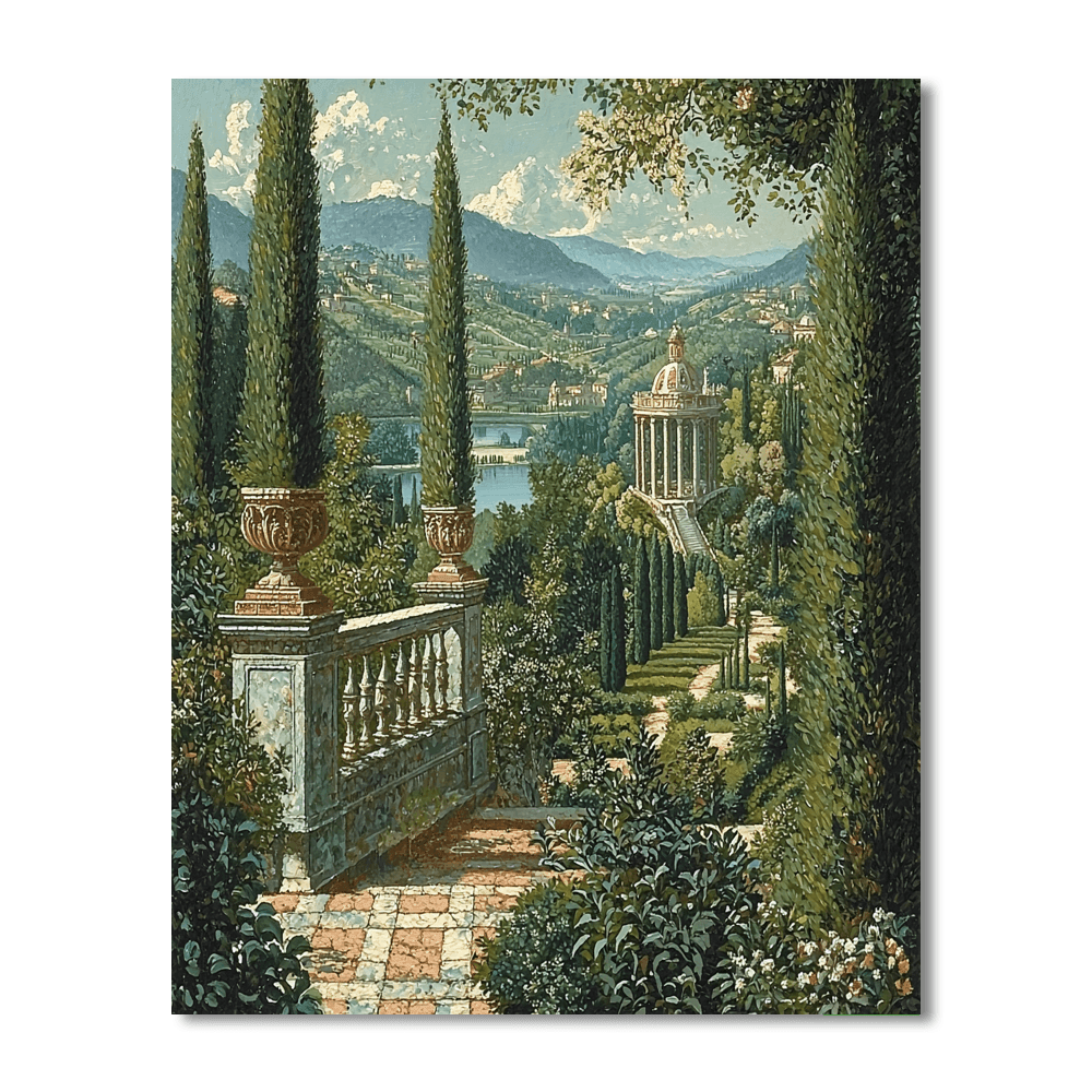 Giovanni Paolo Panini Inspired Historical Royal Gardens  Paint By Numbers Kits