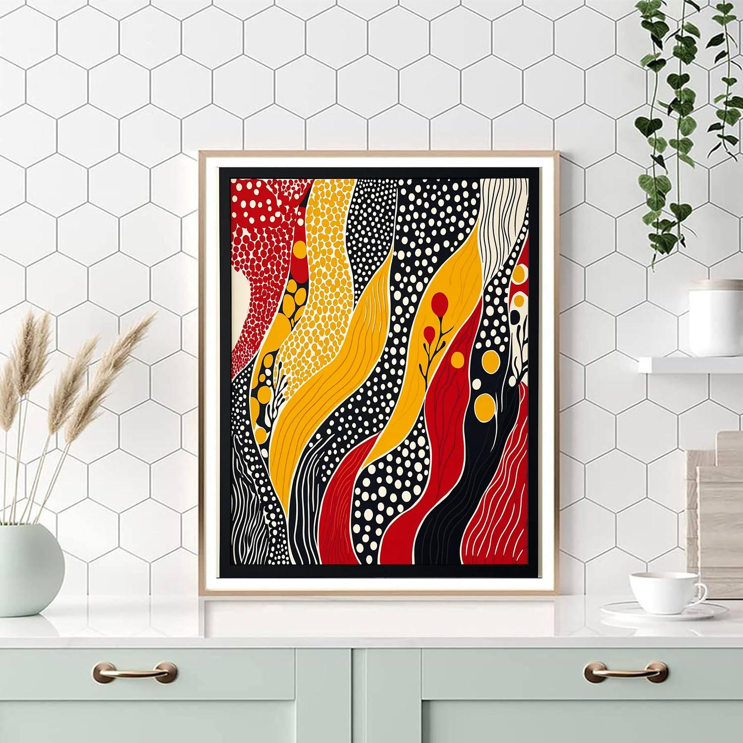 Yayoi Kusama Inspired Vibrant Dimensions  Paint By Numbers