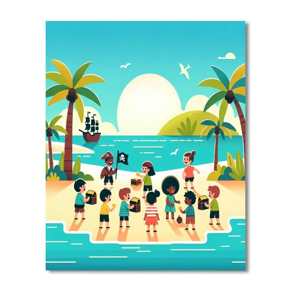 Island Treasure Discovery Paint By Numbers Art