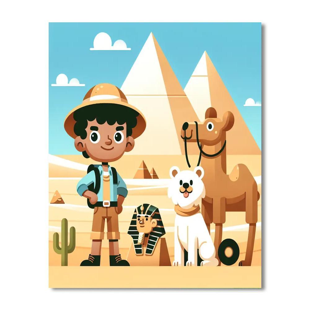 Ancient Egypt Explorers DIY Paint By Numbers