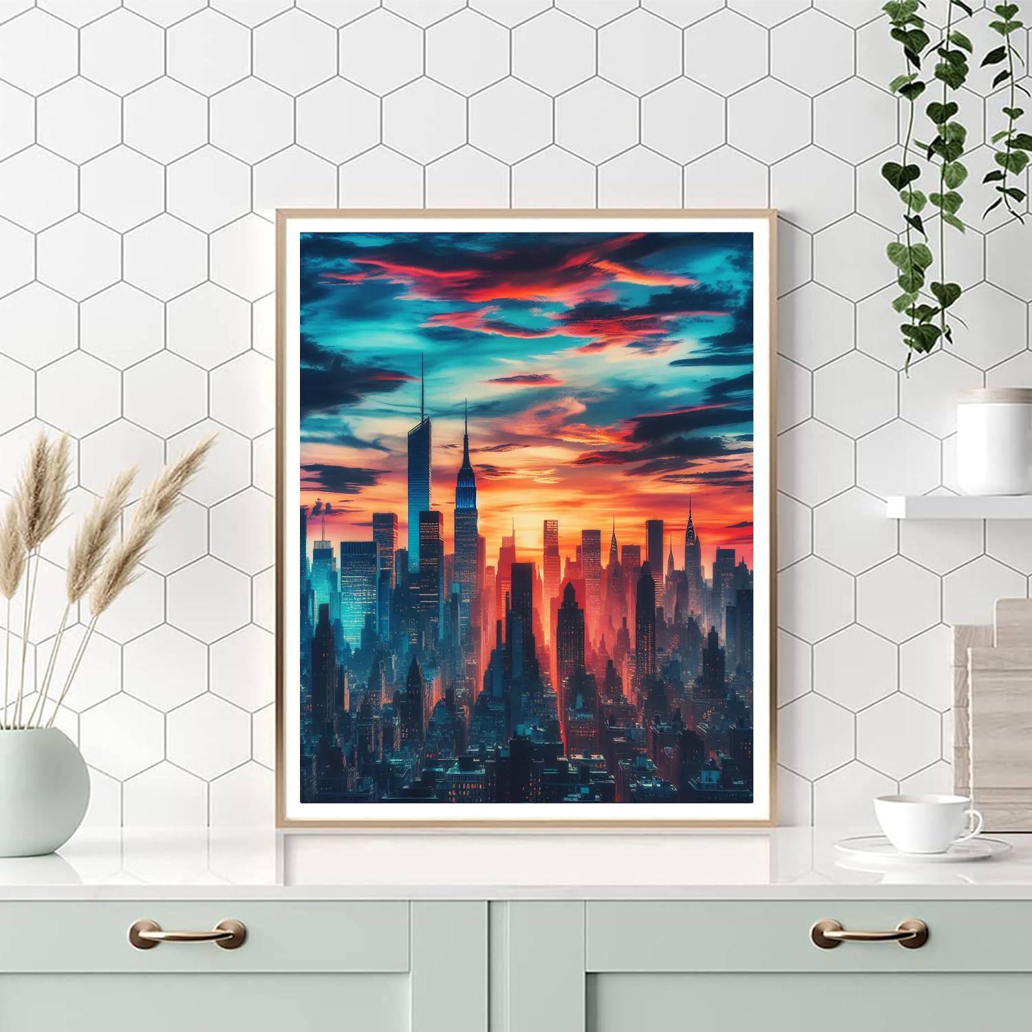 Timeless New York Skyline - DIY Painting By Numbers Kit – Artistry Rack