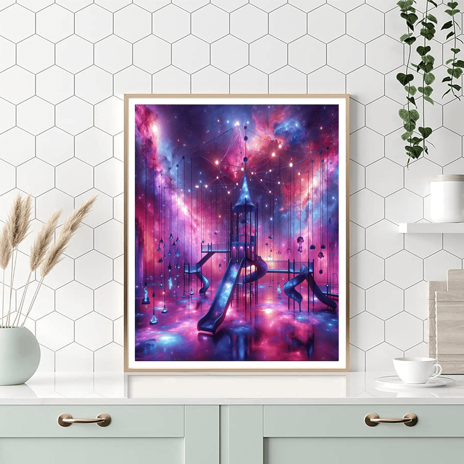 Galactic Child’s Playground Number Painting