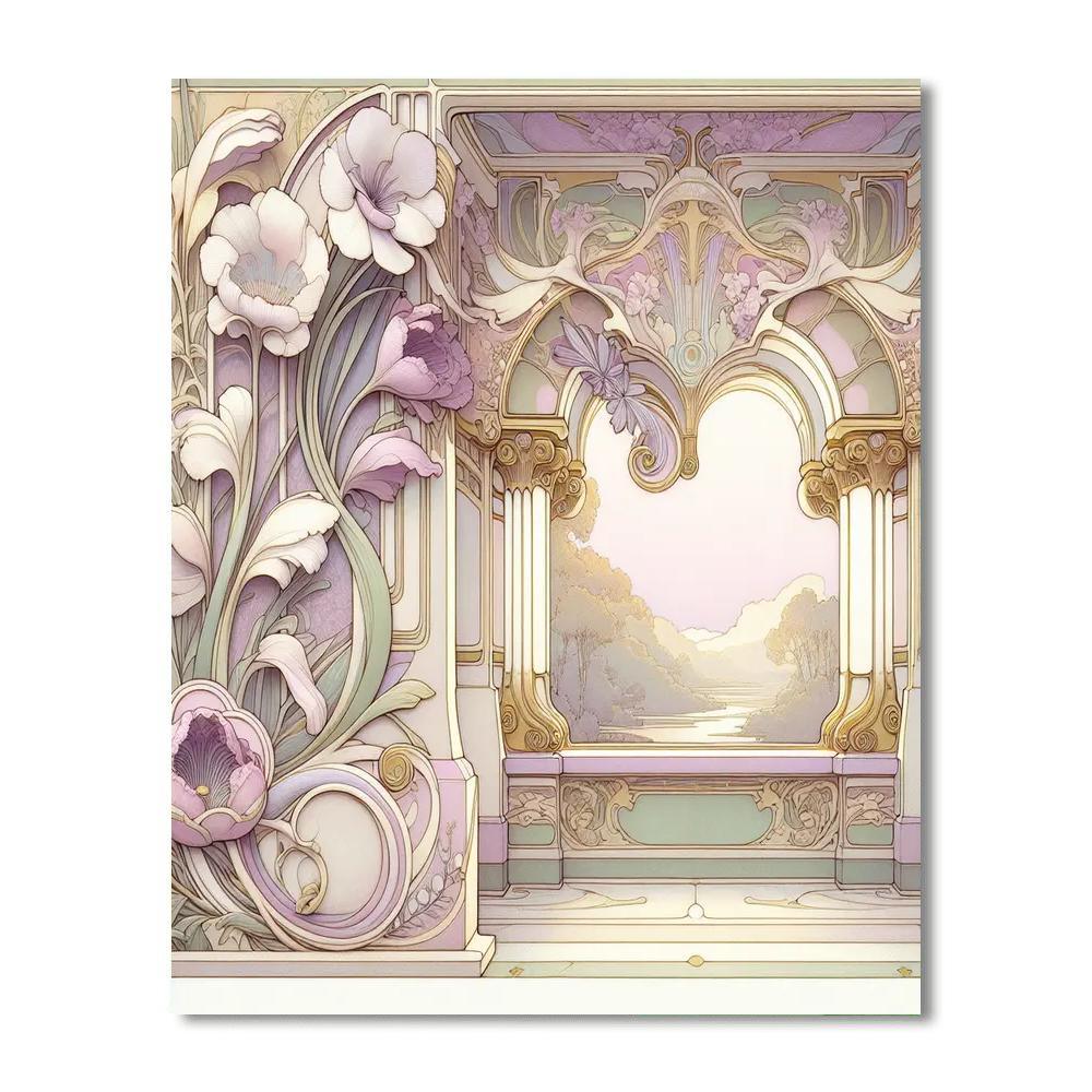 Elegant Art Nouveau Paint By Numbers