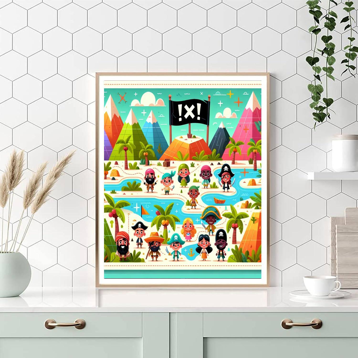 Treasure Map Adventure Painting Number Kit