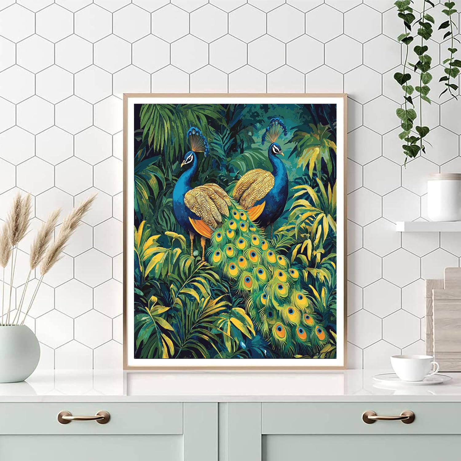 Henri Rousseau Inspired Dancing Peacocks  Paint By Numbers Kits