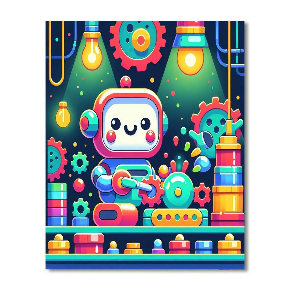 Creative Robot Adventures Painting Number Kit